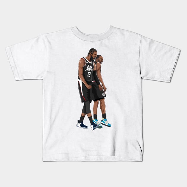 Paul George x Kawhi Leonard Kids T-Shirt by xavierjfong